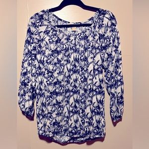 NWT blue and white Michael Kors long sleeved tee